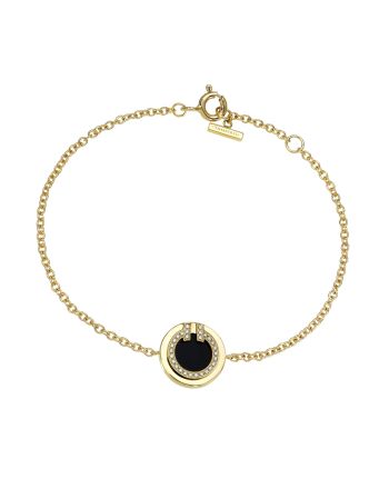 Tiffany & Co. T Circle Diamond and Onyx Bracelet